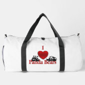 Ich heart Panda Bears Fun Duffle Bag (Rückseite)