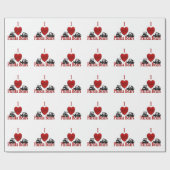 Ich heart Panda Bears Fun Geschenkpapier (Flach)