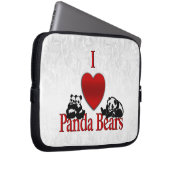 Ich heart Panda Bears Fun Laptopschutzhülle (Vorne Rechts)