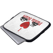 Ich heart Panda Bears Fun Laptopschutzhülle (Vorne Knopf)