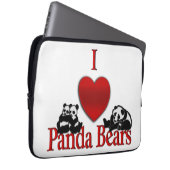 Ich heart Panda Bears Fun Laptopschutzhülle (Vorne Rechts)