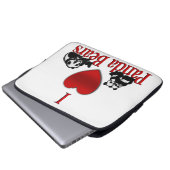 Ich heart Panda Bears Fun Laptopschutzhülle (Vorne Knopf)