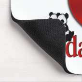 Ich heart Panda Bears Fun Mousepad (Ecke)