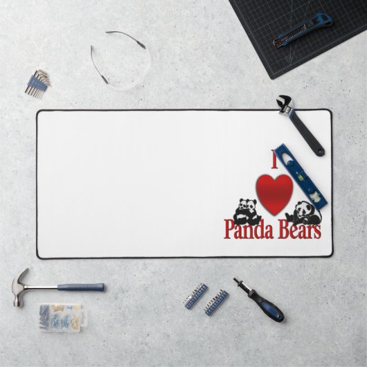 Ich heart Panda Bears Fun Schreibtischunterlage (Arbeitsplatz)