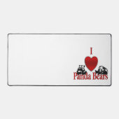 Ich heart Panda Bears Fun Schreibtischunterlage (Vorderseite)