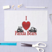 Ich heart Panda Bears Fun Seidenpapier (Handwerk)