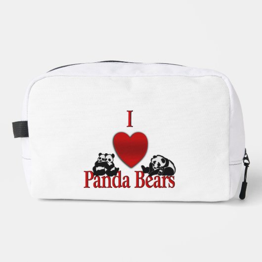 Ich heart Panda Bears Fun Waschbeutel (Vorderseite)