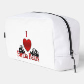 Ich heart Panda Bears Fun Waschbeutel (Rechte Ecke)