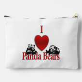 Ich heart Panda Bears Fun Zubehörtasche (Rückseite)