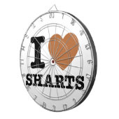 Ich heart Sharts Dartscheibe (Vorderseite rechts)