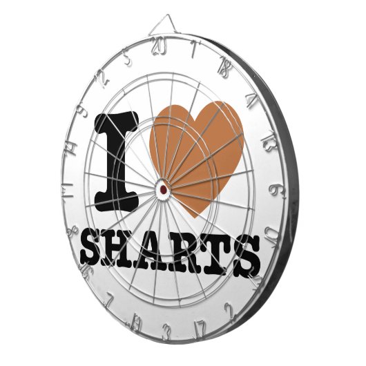 Ich heart Sharts Dartscheibe (Vorderseite rechts)