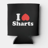 Ich heart Sharts Dosenkühler (Vorderseite)