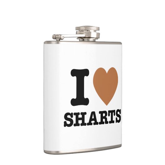 Ich heart Sharts Funny Graphic Flachmann (Rechts)