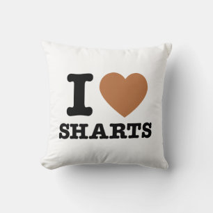 Ich heart Sharts Funny Graphic Kissen