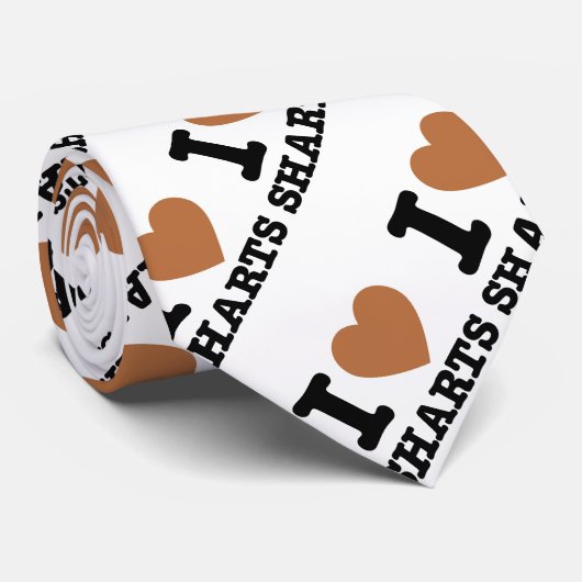 Ich heart Sharts Funny Graphic Krawatte (Gerollt)