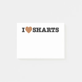 Ich heart Sharts Funny Graphic Post-it Klebezettel