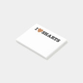 Ich heart Sharts Funny Graphic Post-it Klebezettel (angewinkelt)