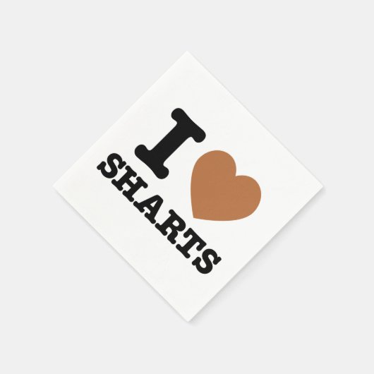Ich heart Sharts Funny Graphic Serviette (Ecke)