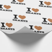 Ich heart Sharts Geschenkpapier (Ecke)