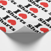 Ich heart Sharts Geschenkpapier (Ecke)