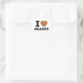 Ich heart Sharts Herz-Aufkleber (Tasche)