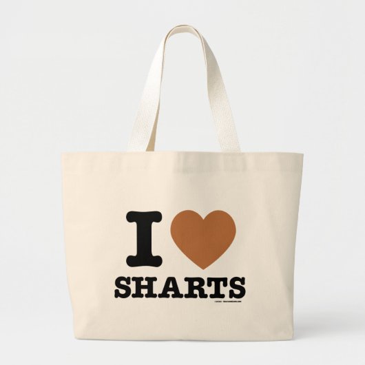 Ich heart Sharts Jumbo Stoffbeutel (Vorne)