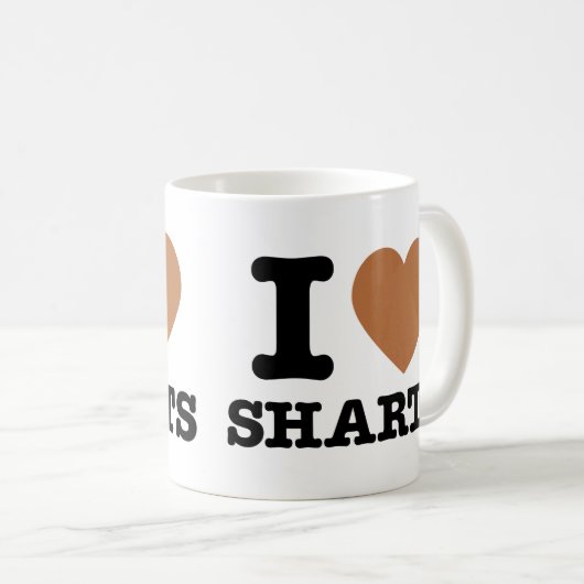 Ich heart Sharts Kaffeetasse (VorderseiteRechts)