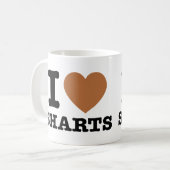 Ich heart Sharts Kaffeetasse (Vorderseite Links)