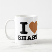 Ich heart Sharts Kaffeetasse (Links)