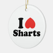 Ich heart Sharts Keramik Ornament (Links)