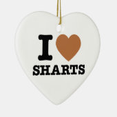 Ich heart Sharts Keramik Ornament (Rechts)