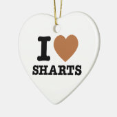Ich heart Sharts Keramik Ornament (Links)