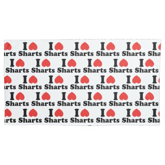 Ich heart Sharts Kissenbezug (Vorderseite-Links)