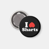 Ich heart Sharts Magnet (Vorderseite/Rückseite)