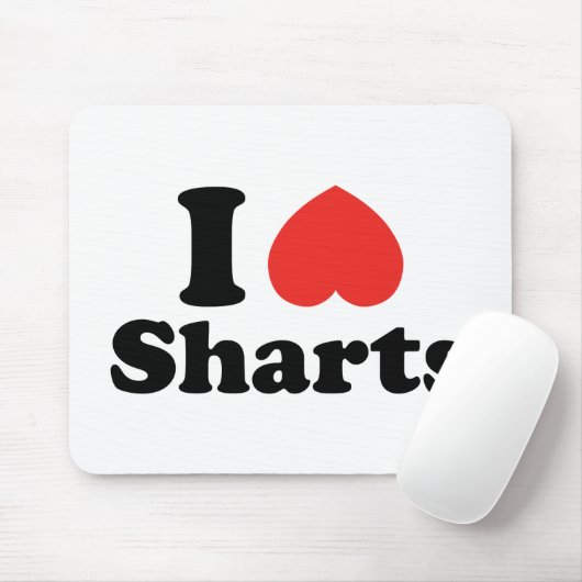 Ich heart Sharts Mousepad (Mit Mouse)