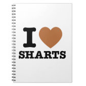 Ich heart Sharts Notizblock (Vorderseite)