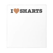 Ich heart Sharts Notizblock (Vorderseite)