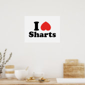 Ich heart Sharts Poster (Küche)