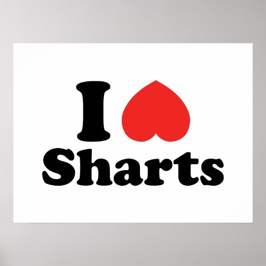 Ich heart Sharts Poster (Vorne)