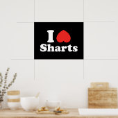 Ich heart Sharts Poster (Küche)