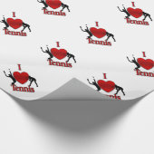 Ich heart Tennis Geschenkpapier (Ecke)