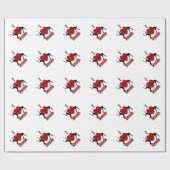 Ich heart Tennis Geschenkpapier (Flach)