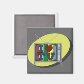 ICH HEART TV MAGNET (Vorderseite/Rückseite)