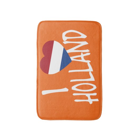 Ich heartflag Holland, auf oder bmcnt Badematte (Vorderseite Vertikal)