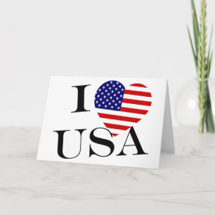 Ich Heartflag USA bk gct Karte