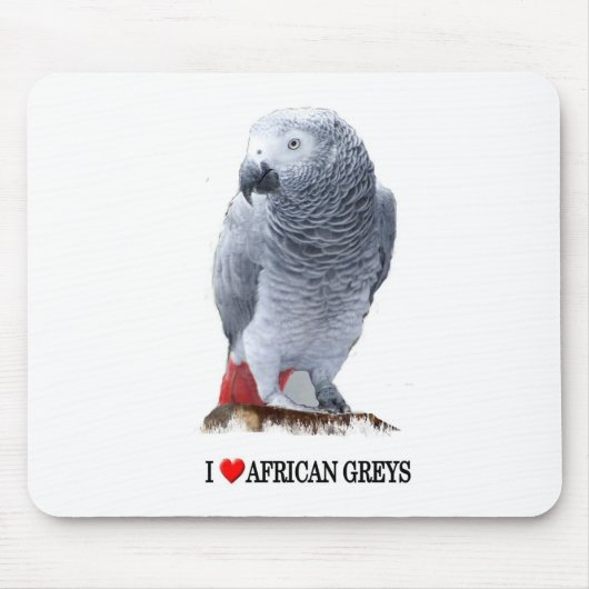 Ich hebe afrikanische Grauen Mousepad (Vorne)