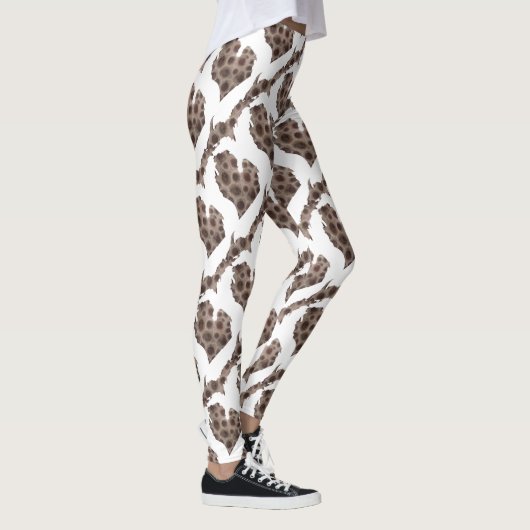 Ich hebe die Großen Seen - Petoskey Stein Leggings (Rechts)