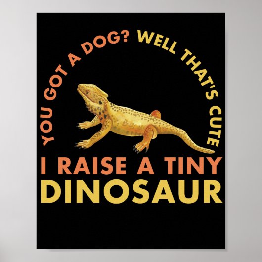 Ich hebe eine winzige Dinosaurier-Lizard Reptilien Poster (Vorne)