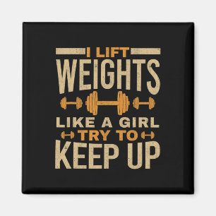 Ich hebe Gewicht wie ein Fitnessstudio Magnet