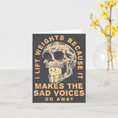 Ich hebe Gewichte, weil die traurigen Stimmen dadu Karte (Gelbe Blume)